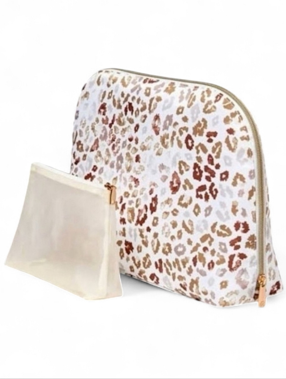Sonia Kashuk Large Case For Makeup Storage Travel Organizer, Leopard Print 2 Pcs